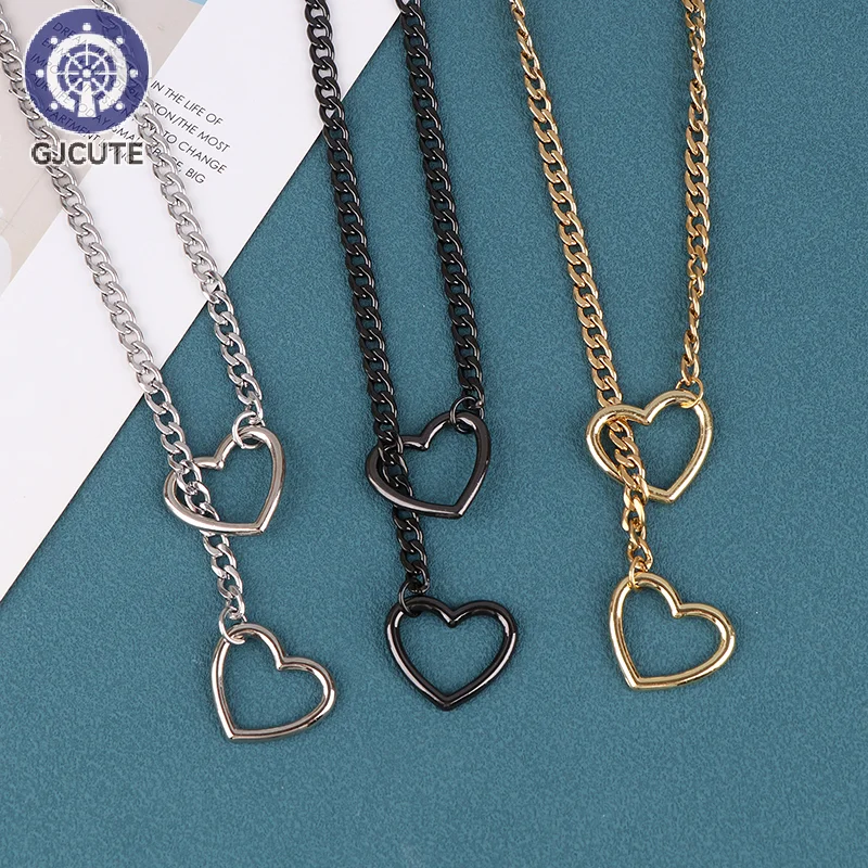 1Pcs Slip Chain Necklace Punk Rock Stainless Steel Cuban Long Necklaces Jewelry Lariat Necklace