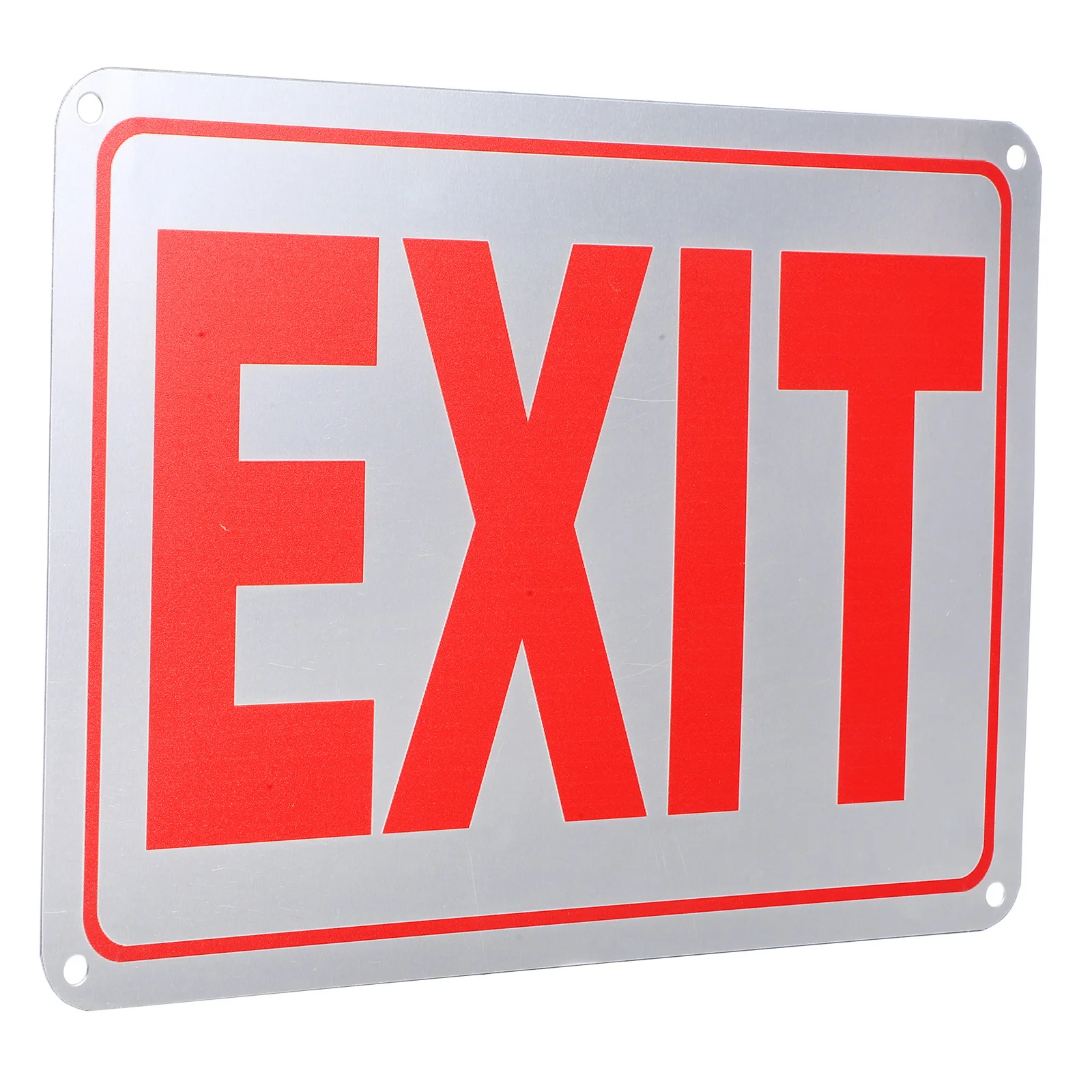 Rustproof Aluminum Alloy Exit Sign Reflective Emergency Wall Direction Indicator Sign for Public Places Mall Business Use