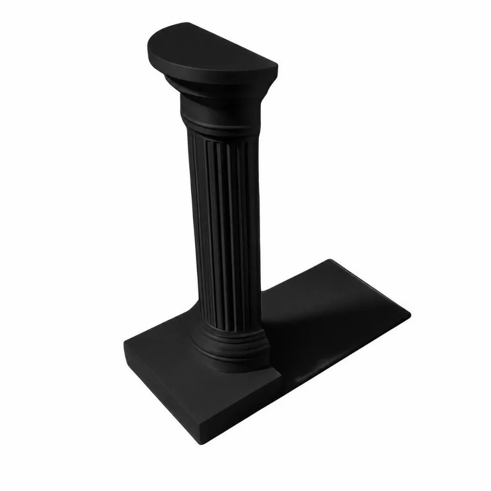 1 Pair L-Shape Roman Column Book End Stable Artistic Architecture Style Bookend Black White 3D Printing Book Holder