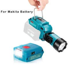 Portable LED spotlight work light with USB rechargeable flashlight suitable for Makita BL1021 BL1041 10.8V 12V lithium battery