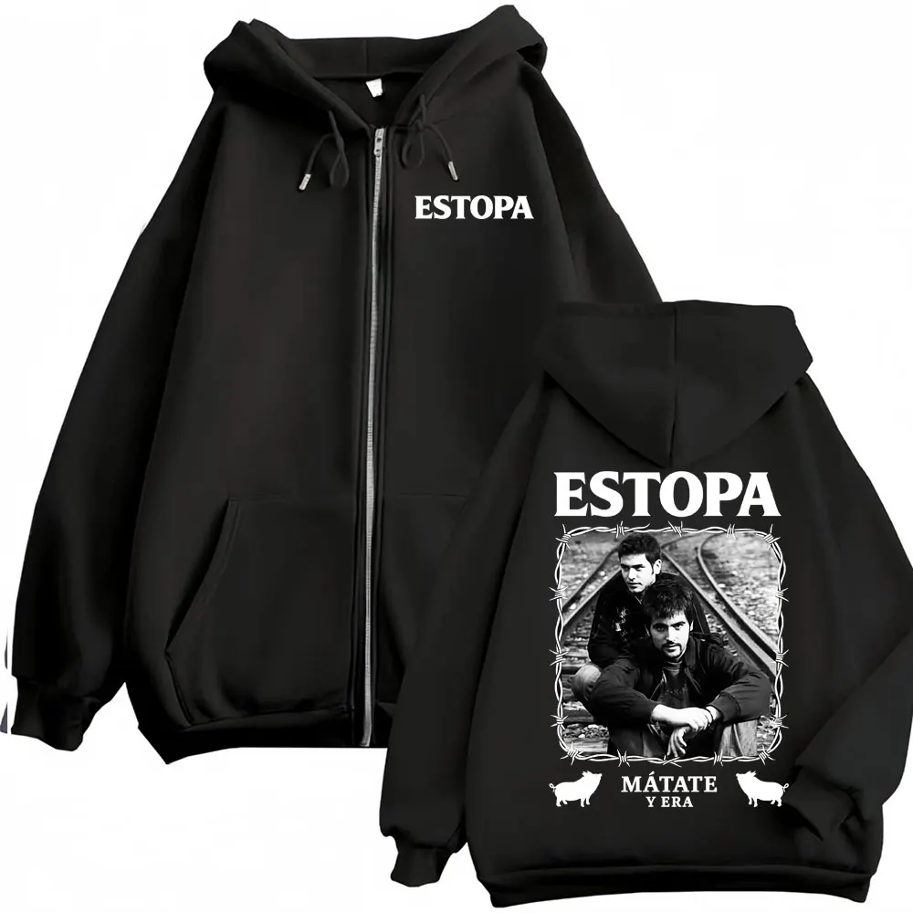 

Худи на молнии Estopa Matate Y Era Album Tour для мужчин и женщин, модные толстовки в стиле хип-хоп и Харадзюку, повседневные флисовые куртки с капюшоном на молнии