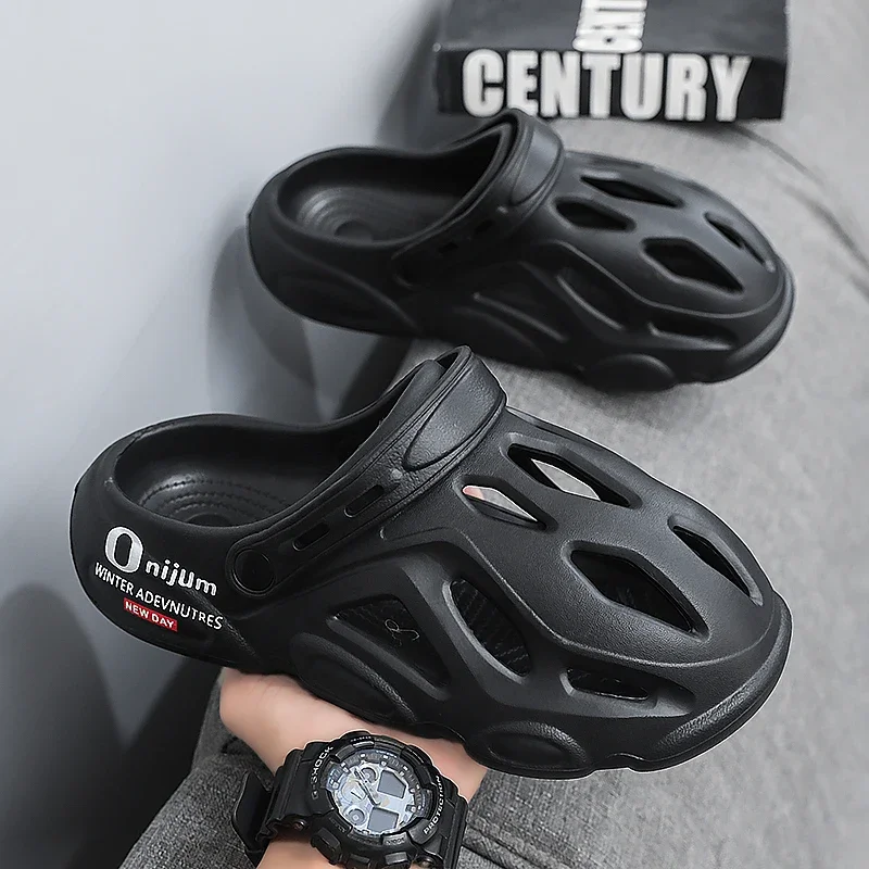 Sandales pour hommes 2025 hommes pantoufles été EVA plate-forme à semelles souples diapositives sandales intérieur extérieur marche plage tongs chaussures