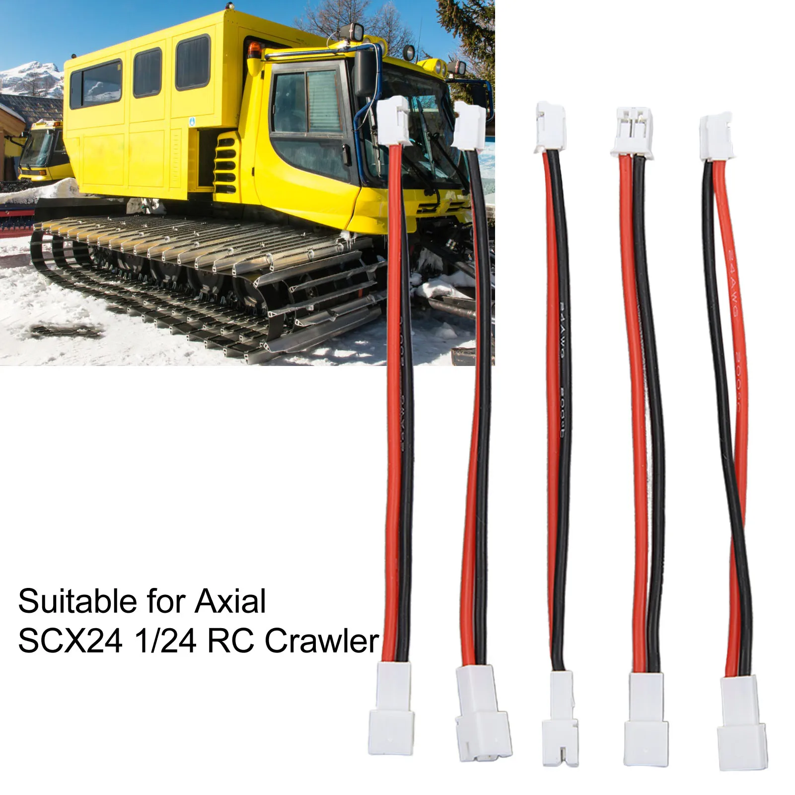 

PH2.0 2P Male To Female Cable PH2.0 2P Adapter Cable Environmentally Friendly 3.6in Length Soft for SCX24 for 1/24 RC Crawler