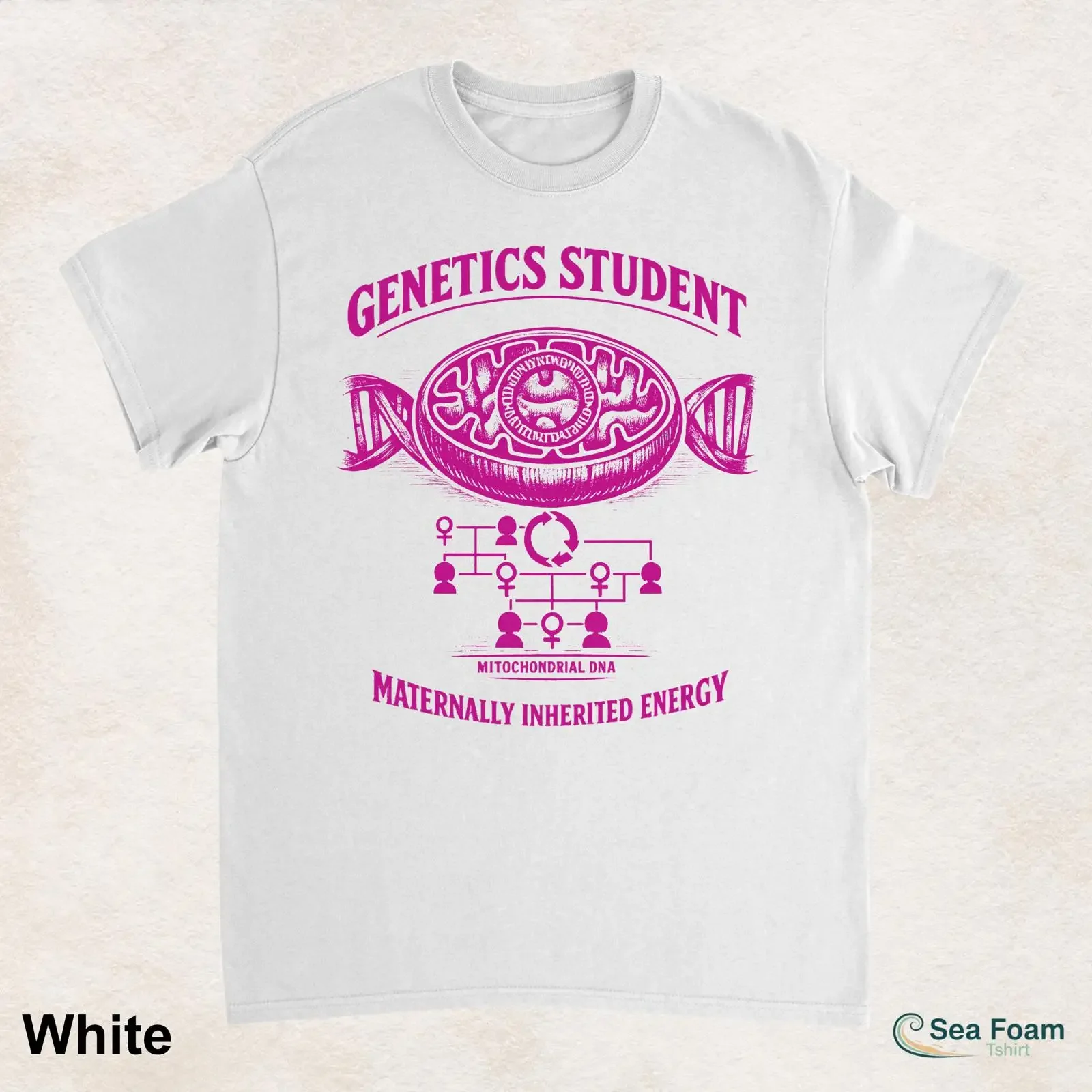Genetics StudenT T Shirt Mitochondrial DNA Maternally Inherited Energy Biology Science Nerd Women In STEM Apparel vintage Soft