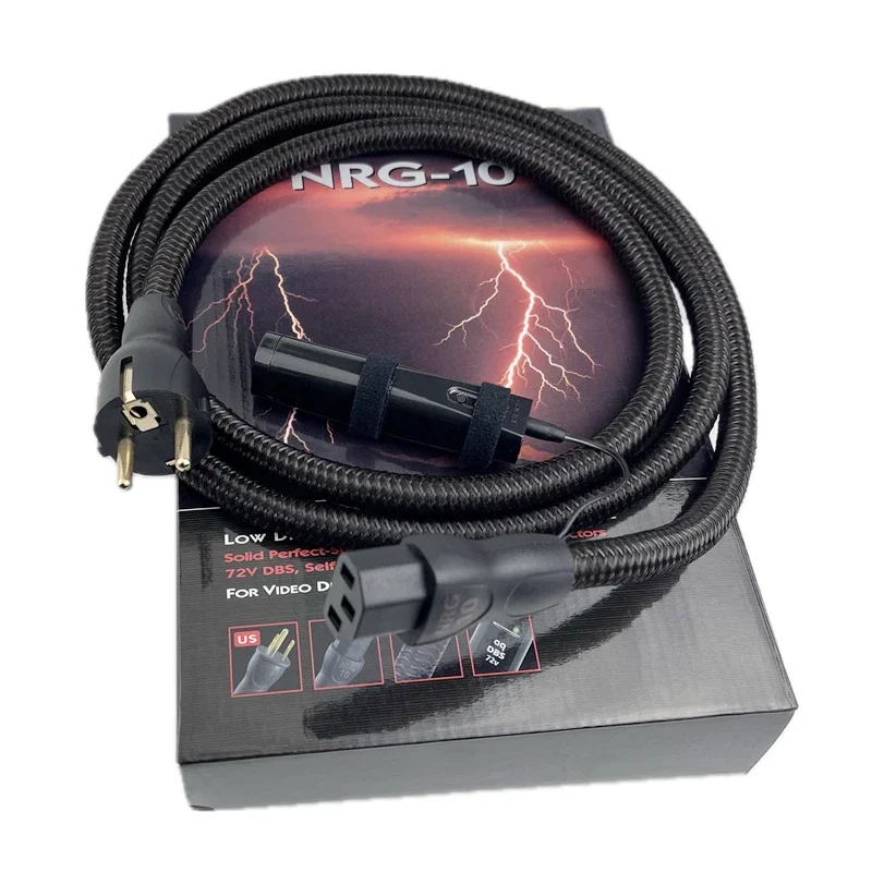 NRG-10 HiFi Audio Power Cable US & EU Plug 3x13AWG PSC+ C13 AC Power Cord with Box