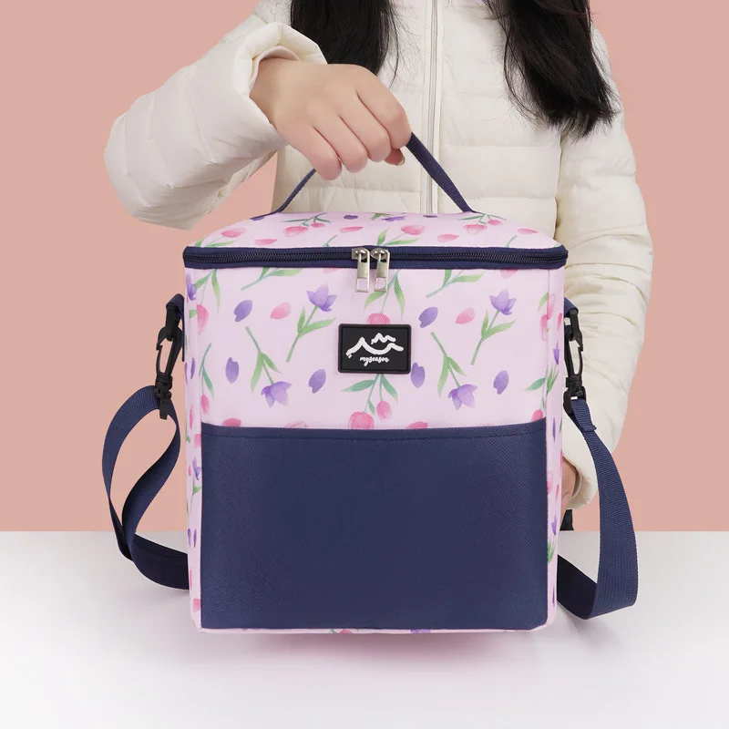 

Многофункциональная термосумка большой вместимости, портативная большая сумка-холодильник для сохранения свежести продуктов и хранения риса (для кемпинга/работы/школы)