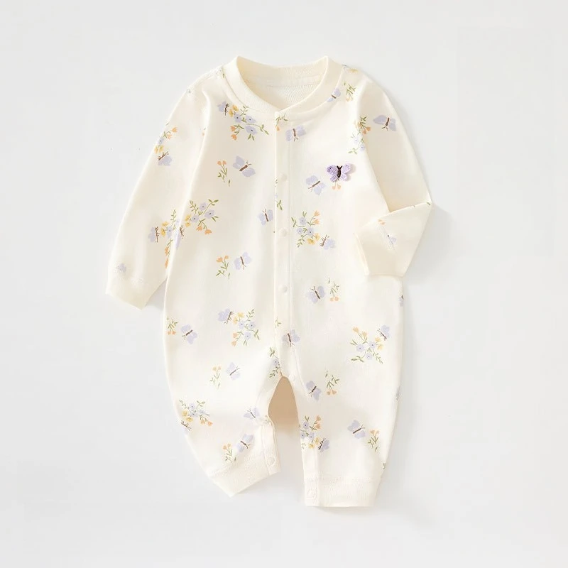 Baby Cotton Long Sleeve Romper Newborn Boys Girls Sleepwear Base Layer New Season