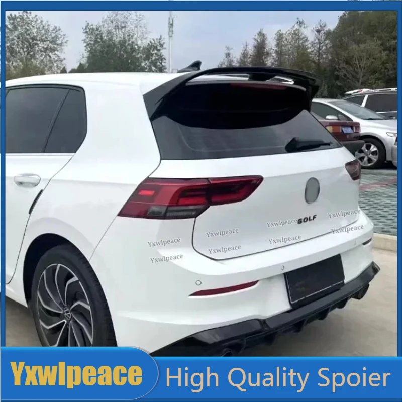 

For VW Volkswagen GOLF 8 MK8 Pro R-line GTI R 2020-2022 Spoiler ABS Black/Carbon Color Car Rear Trunk Spoiler Car Styling