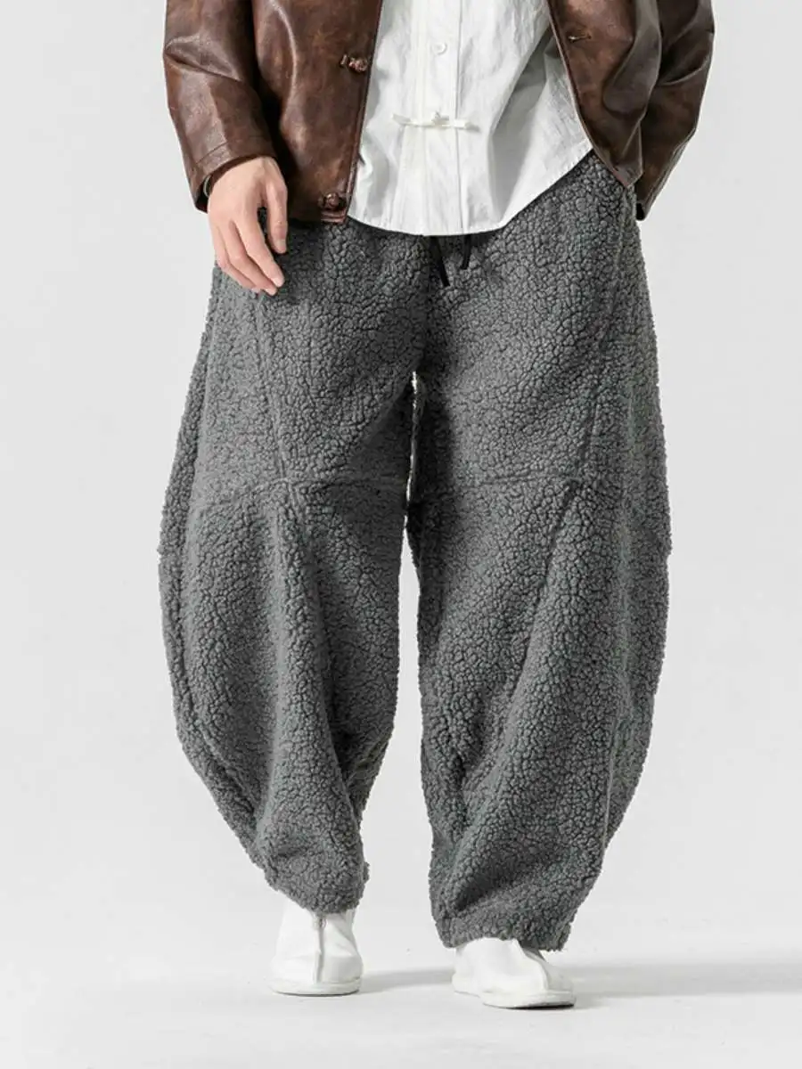 

Мужские зимние утепленные брюки из овечьей шерсти, повседневные, в стиле ретро, теплые, модные, прямого кроя, длинные, для повседневной носки, с микроэластаном