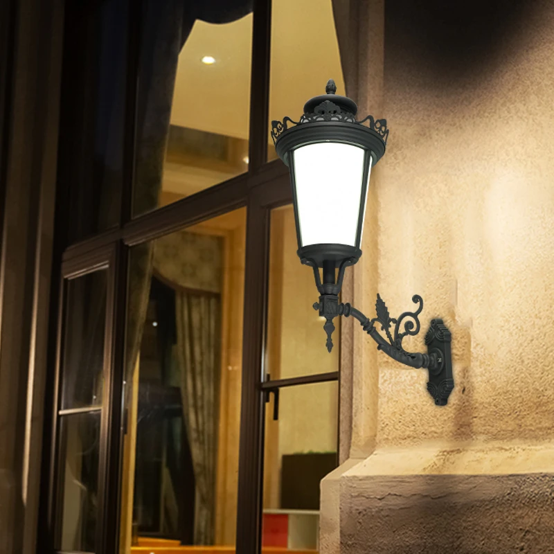 *(2-piece set)DAHENG Outdoor Classic European Style Waterproof LED Wall Light Antique Mounted Wall Light