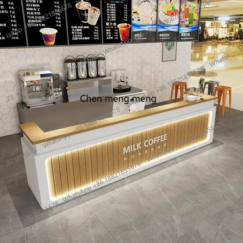 A139 Eenvoudige melktheewinkel bar café dessertwinkel kassa schoonheidssalon receptie bedrijf receptie