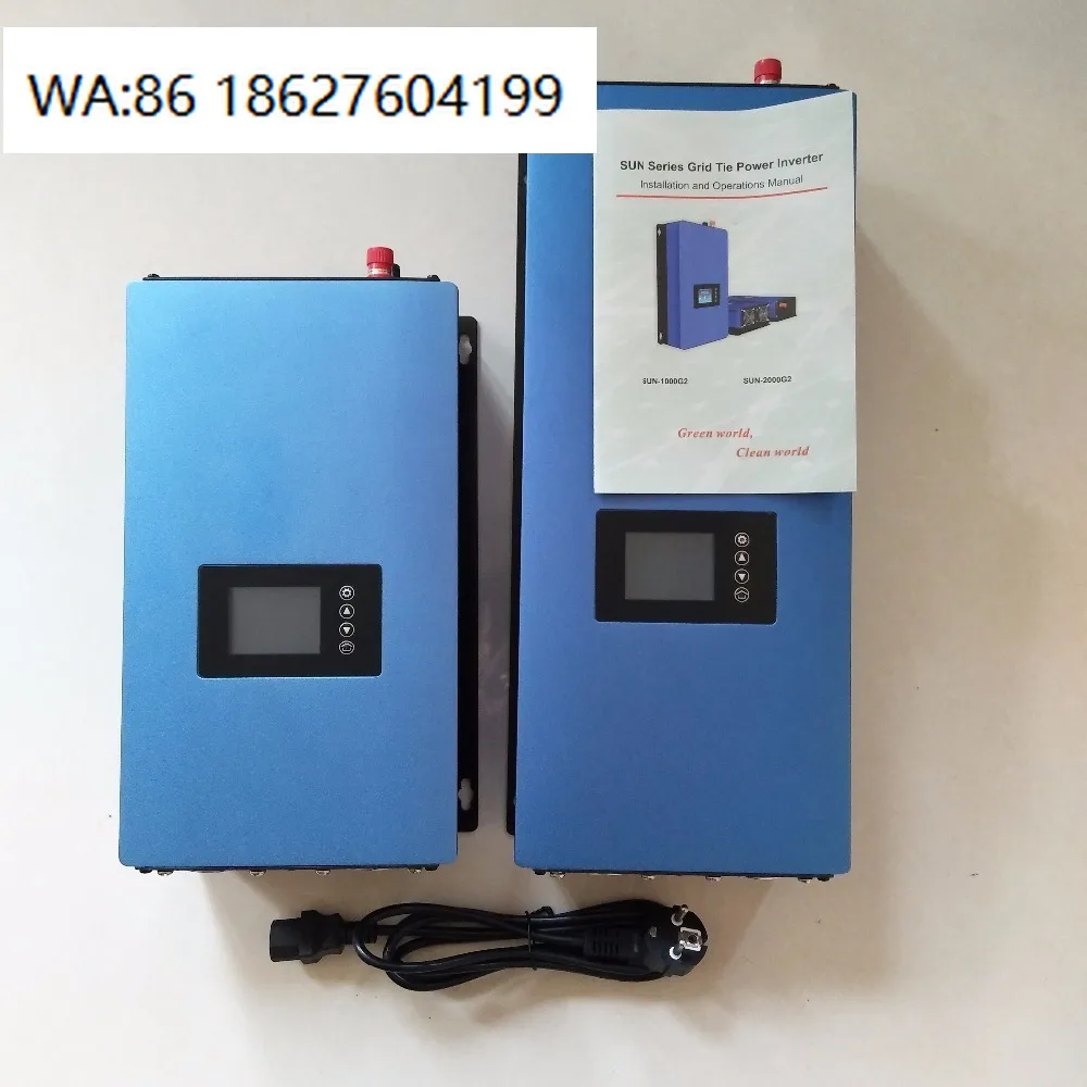 

LCD Display Solar Micro Inverter 2000W On Grid DC45-90V Input AC110V/220V Pure Sine Wave Converter