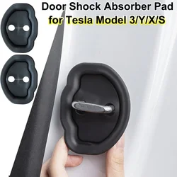 For Tesla Model 3 Y X S 2024 Accessories Door Shock Absorber Flexible Pad Lock Protector Silicone Auto Door Lock Latches Cover