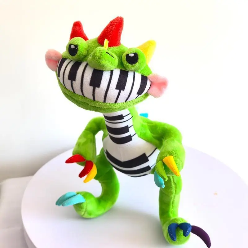 

Pianosaurus Plush Soft Stuffed Dinosaur Toy Cartoon Plush Doll Collectible Ornament Home Decor Holiday Festival Gift