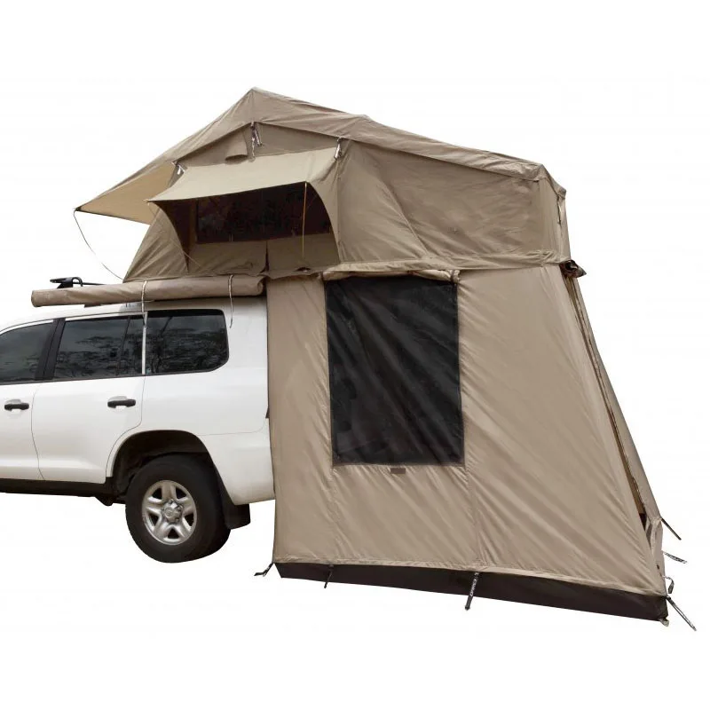 

300G canvas fabric soft shell car roof top tent with annex and awningcustom