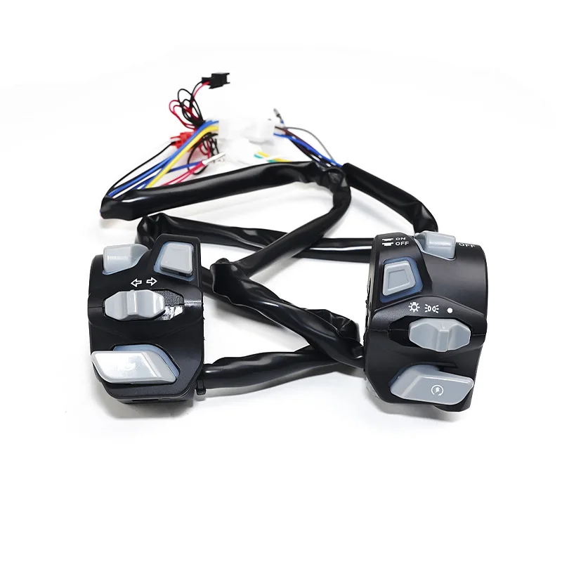 

7/8'' 22mm Universal Motorcycle LED Handlebar Switch Headlight Warning Light Turn Flash Lights Signal Horn Start Kill Button