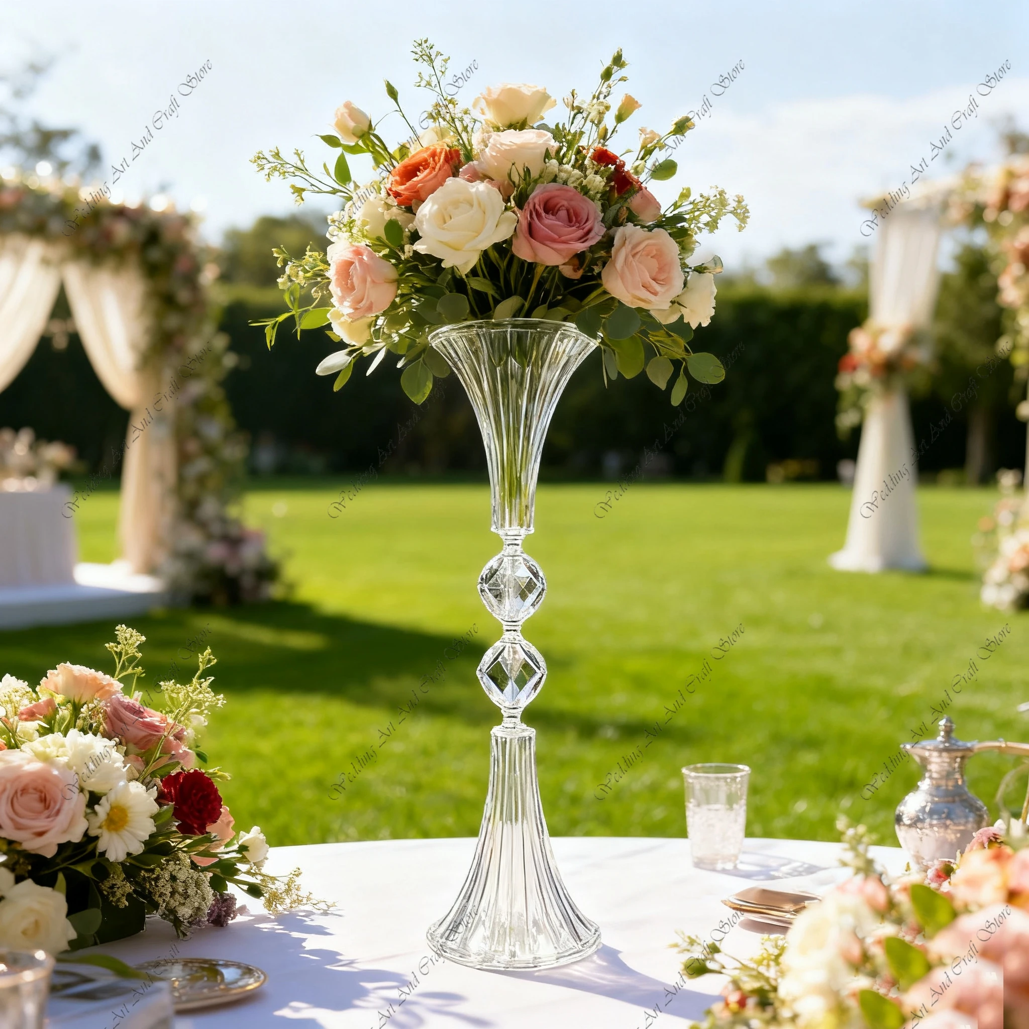 

10pcs 60/70cm85cm) f30 Clear Acrylic Flower Stand Wedding and Party Table Decoration Acrylic Transparent Vase Wedding Decor y175