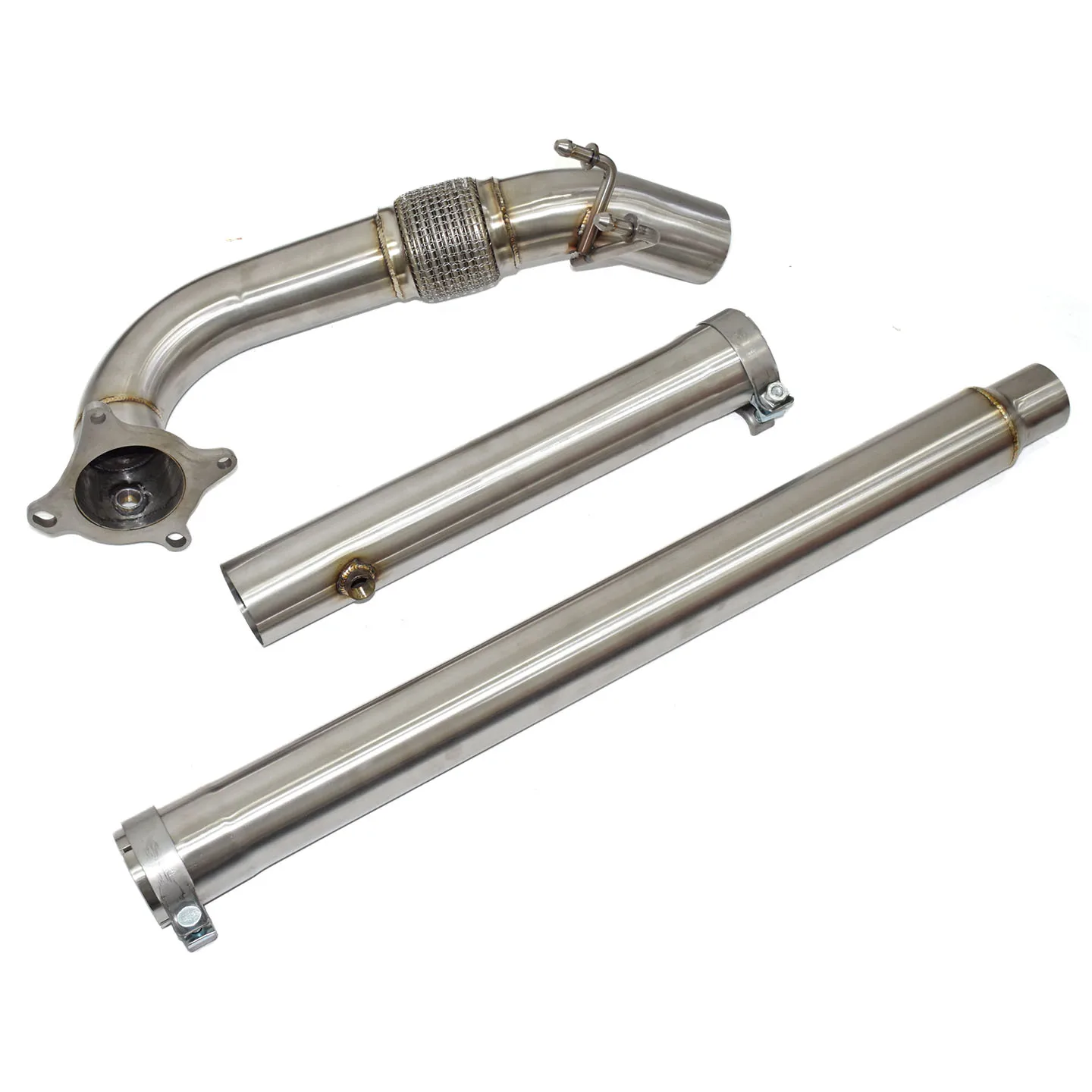 DEX Pipe    Golf MK6/MK6 R Premium Exhaust Pipes High Quality 304 Stainless Steel 1.5mm Thick Straight Downpipe 100% Fit