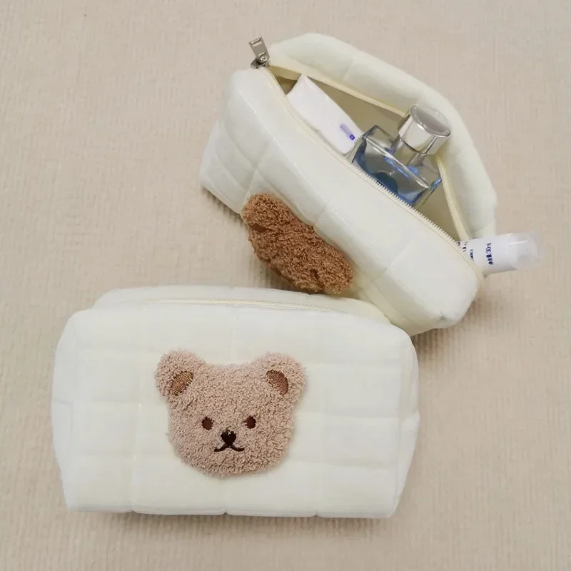 Plush Cute Makeup Bag Storage Bag with High-end Feel Large Capacity Storage Bag Portable and High Aesthetic Value