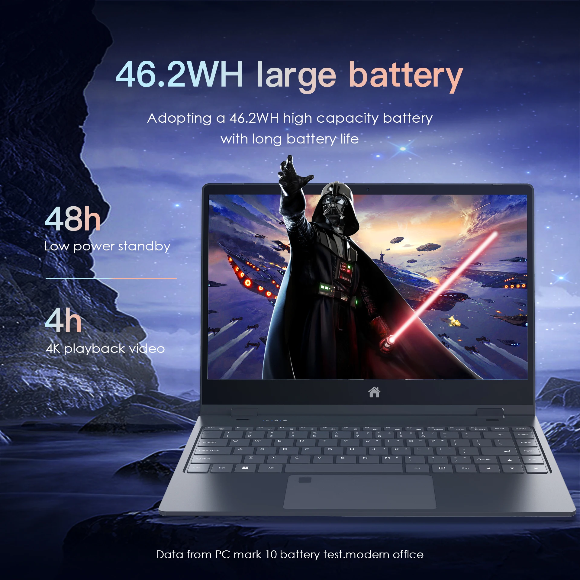 GXMO 2.5K Touchscreen Laptop 14.1 inch IPS  N95 Laptop Foldable with Stylus Pen Backlight 6000Mah 1MP webcam Business Laptop