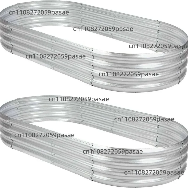 Oval 180x90x29 Gauge Galvanized Plate Garden Bed Metal Grow Box