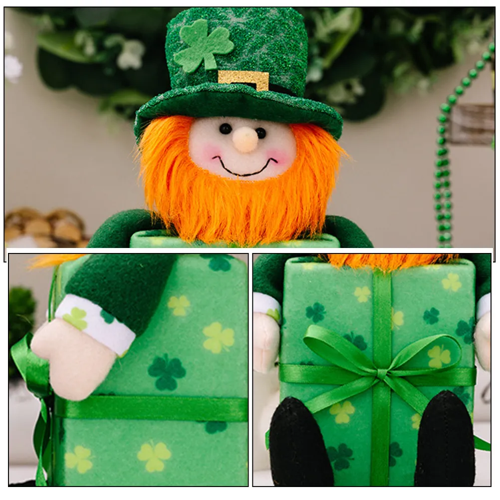 

St Patricks Day Gnome Home Gnome Soft Touch Sturdy Material Lightweight Decoration for Party Home Office Table Festival Gift