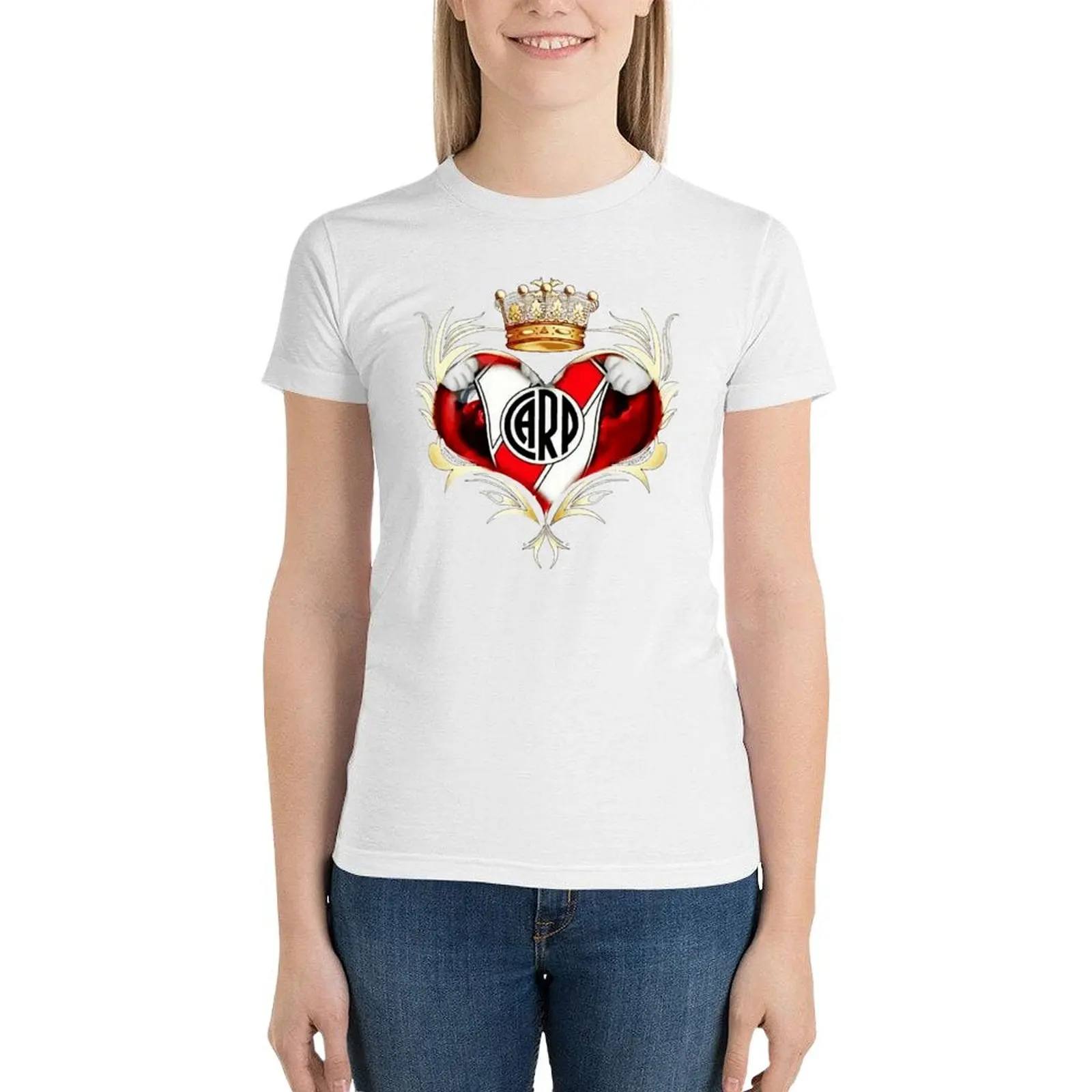 River Plate fc t-shirt abbigliamento femminile camicia con stampa animalier per ragazze magliette bianche per le donne