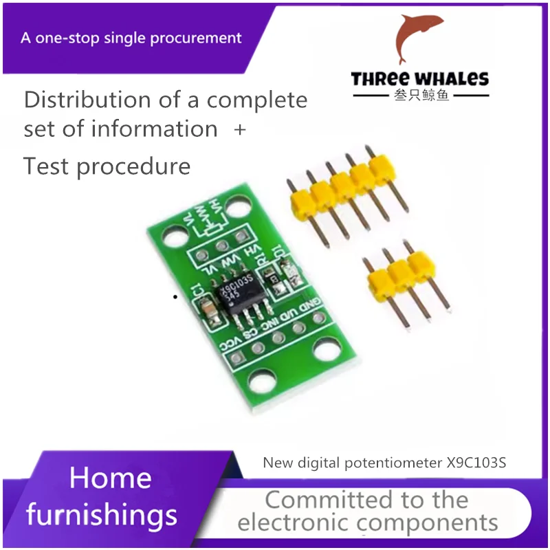 2-5pcs  X9C103S digital potentiometer module DC3V-5V 10K slide 100levels