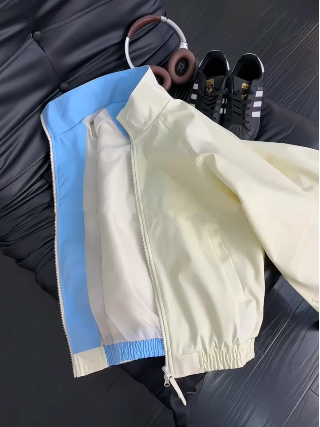 

Мужская весенняя модная куртка Cleanfit Color Block в американском стиле с воротником-стойкой, в стиле бейсбольной формы