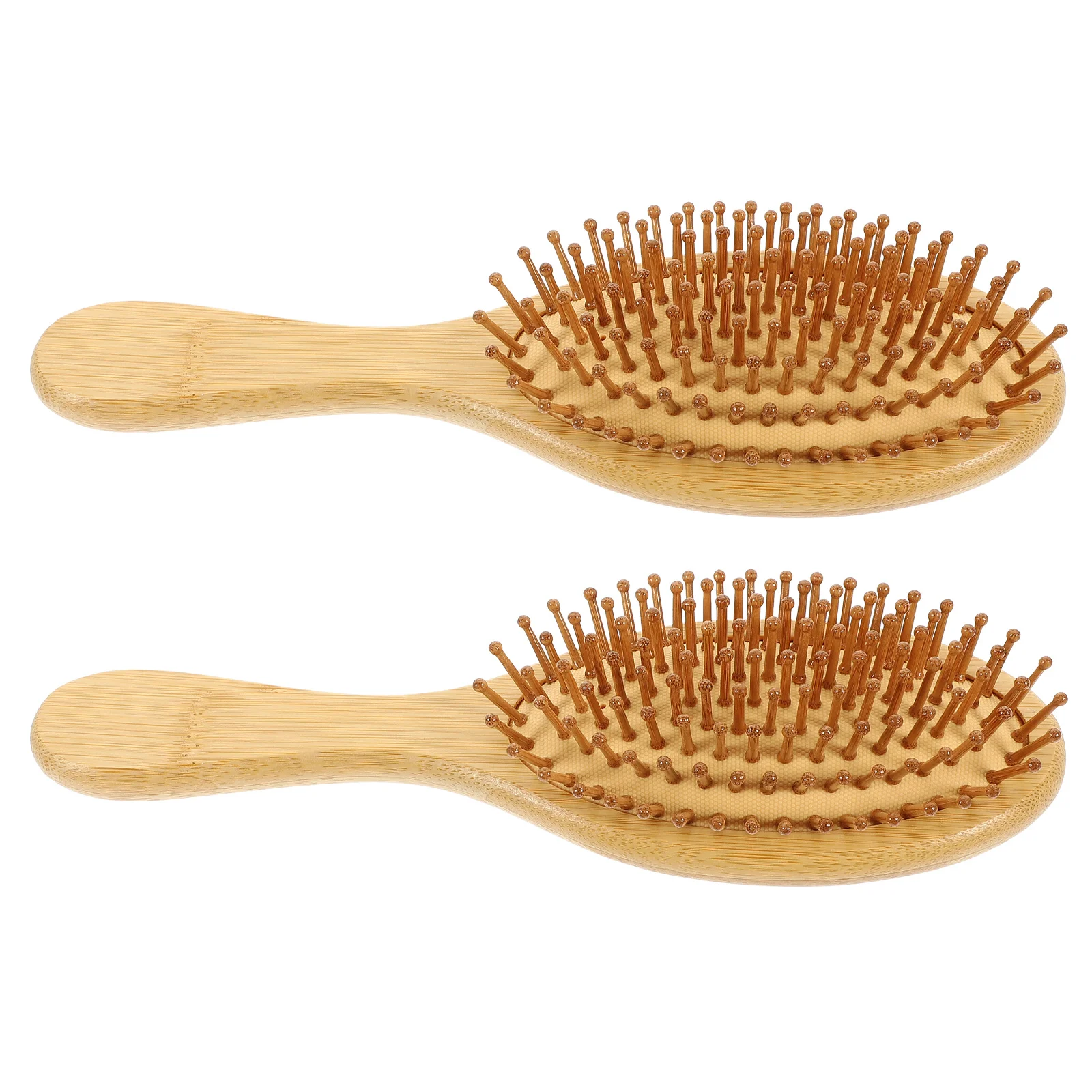 2 قطعة مشط تدليك فروة الرأس مادة الخيزران مكافحة ساكنة وفك تشابك الشعر أداة العناية للشعر الرطب والجاف مشط خشبي للرجال والنساء #4