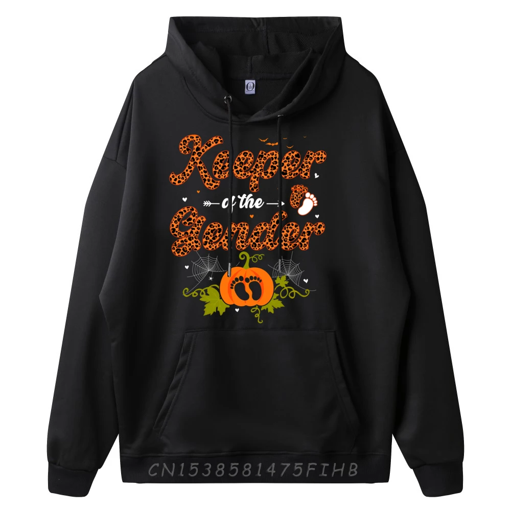 Keeper Of The Gender Pumpkin Leopard Halloween Pregnancy Mens Clothing Plus Size Oversized Hoodie 4th Of July