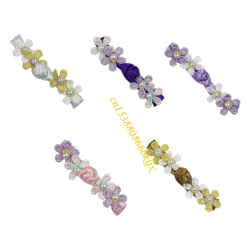 

10 шт. декоративные кнопки для детской одежды, атласный цветочный дизайн, застежка, аксессуары для шитья для сценического наряда