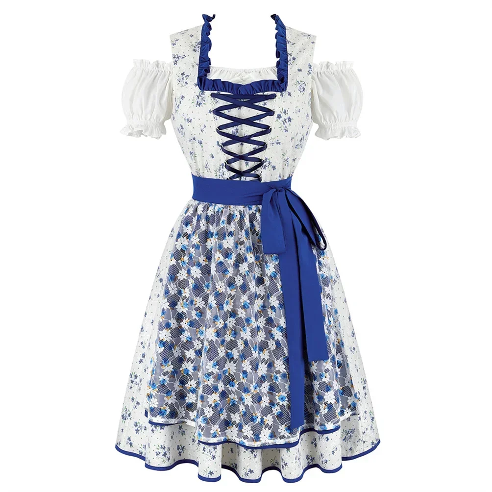 Oktoberfest Roupa para adultos, trajes bávaros, Cosplay de Halloween, roupas femininas de cerveja, fantasia Masquerade Party Costume