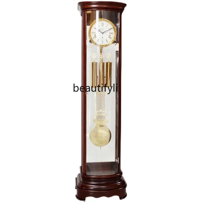 

New Chinese style movement floor clock, living room, European retro style, light luxury, atmospheric North Star pendulum clock