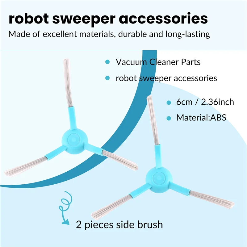 Aparatos de compras, 2 piezas, cepillo lateral, accesorios de repuesto para aspiradora Conga 3090 3490