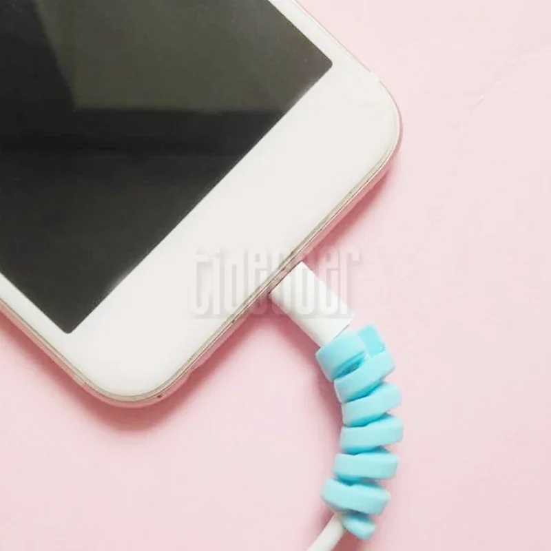 Universal Silicone USB Charging Charger Data Cables Protector Cover for iPhone Android Charge Cord Management Cable Organizer