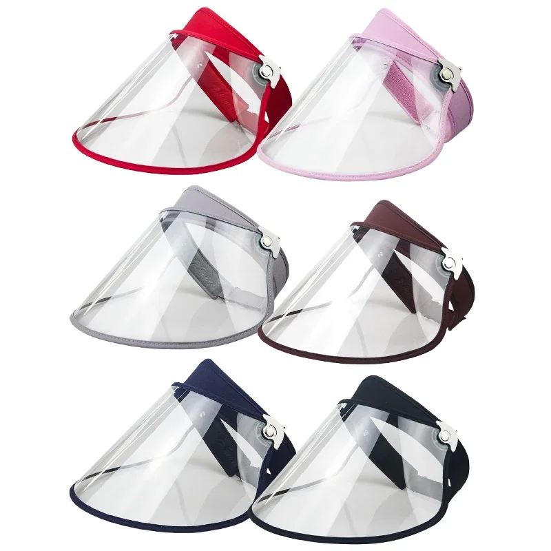 Transparent PVC Summer Hats for Women Men Outdoor Sport Walking Women's Beach Fashion 2024 Windproof Dustproof Camping Supplies