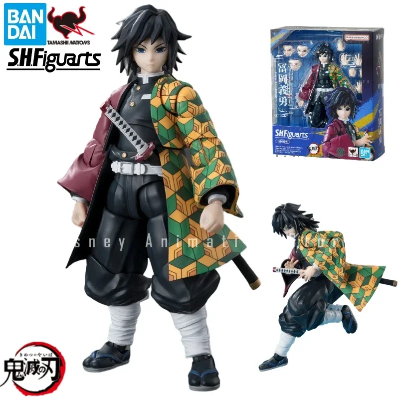 In Stock 100% Original BANDAI SHF S.H.Figuart Demon Slayer Tomioka Giyuu Figure Collectile Anime Action Figure Model Toys Gift