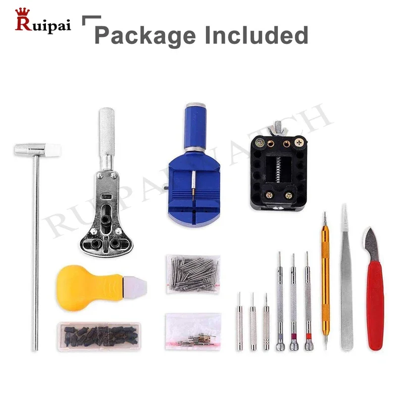 RUIPAI 147pcs Watch Repair tool Kit Watch Link Pin Remover Case Opener Spring Bar Remover Horlogemaker Gereedschap