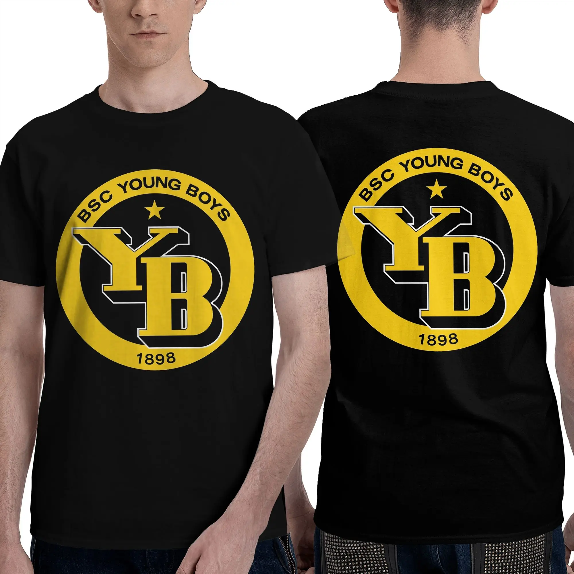 BSC Young Boys Swiss Football Sports Fans Bern Switzerland T-Shirt Men's Double Sided T Shirt Men Summer Shirts Tops Oversized