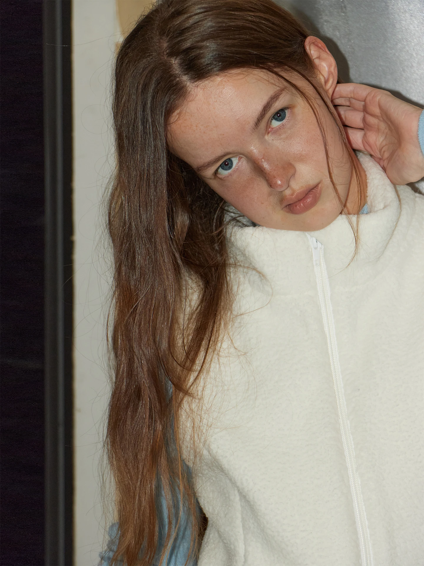 

ort Wave Lamb Fur Stand Collar Vest Base irt Commute Sle Polyester Blend Warmth Moderate Single Button Closure Pure Color