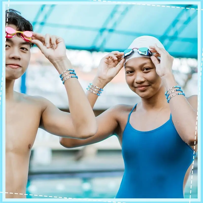 NALFI-Gift Bulk Kit, For Teen For Team Kids Swimmer Beaded Bracelet, 24PCS For Team Accessories