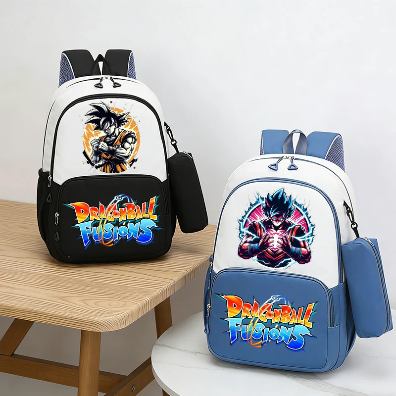 

Dragon Ball Boy School Bag Pencil Case 2pcs Set Student Knapsack Teenager Backpack BookBag Cartoon Anime Print Rucksack Bag Gift