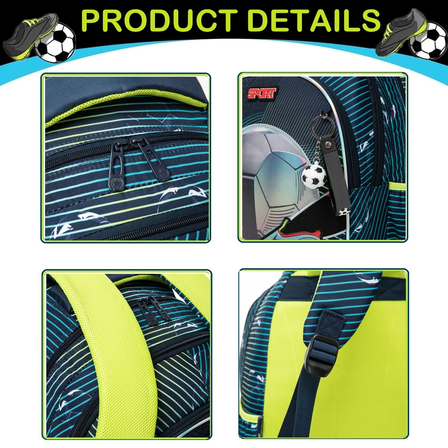 Kids School Backpacks for Boys Large Capacity Bookbag Set with Lunch Bag and Pencil Case Elementary Student Daily Backpack Back to School Supplies view 4
