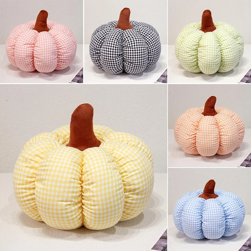 

12x18cm Cotton Cloth Pumpkin Stuffed Pillow Colorful Halloween's Day Decor Cushion Party Prop Gift