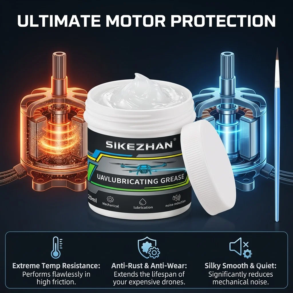 Drone Lubricating Grease Kit with Brush Precision Gear Bearing Lube Anti Wear Noise Reduction Oil for DJI Gimbal Repair Smooth