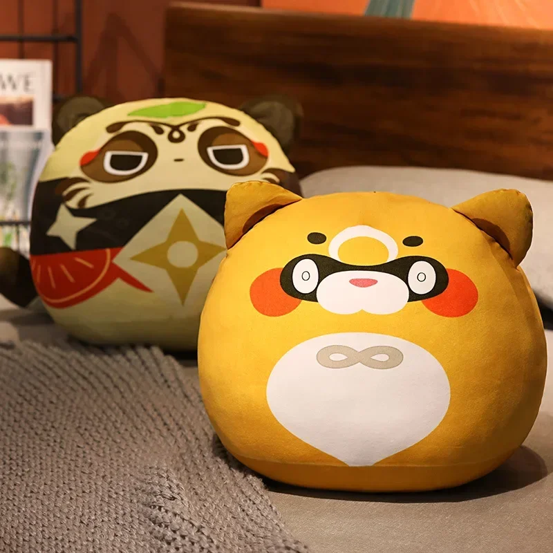 New Genshin Impact Sayu Guoba peluche Kawaii Tanuki Ninja Soft Dolls Toy bambini Throw Pillow Room Decor regalo di compleanno di natale