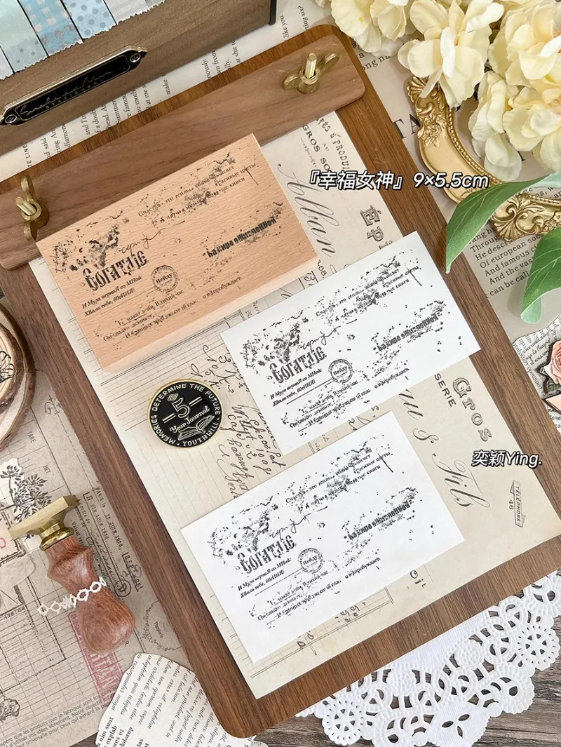 Vintage angielski rosyjski tło Woodern pieczęć gumowa DIY na materiały rzemieślnicze Scrapbooking tworzenie kartek dekoracja do albumu na zdjęcia