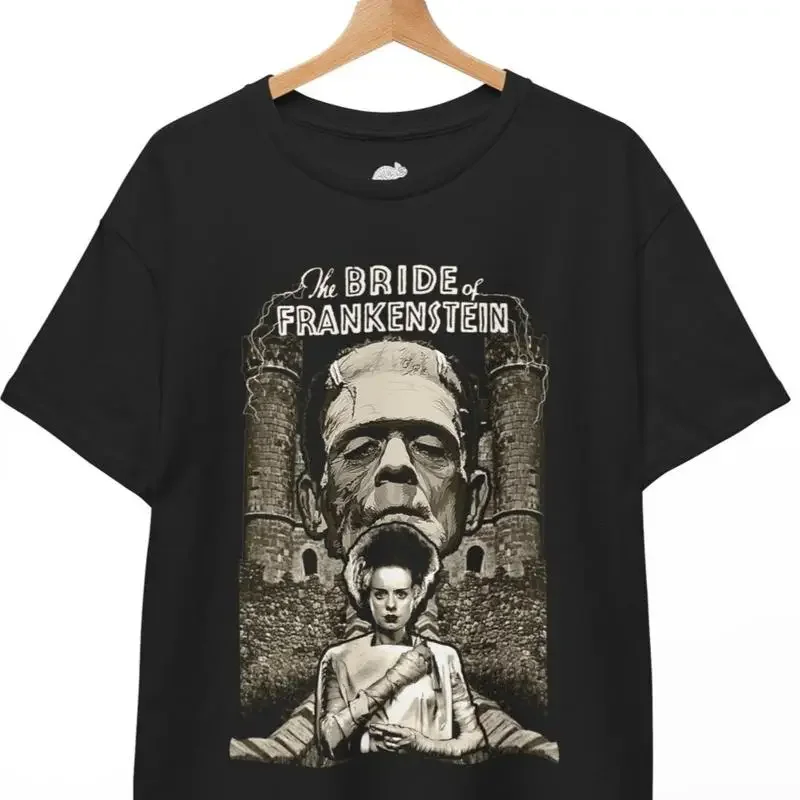 La novia de Frankenstein camiseta Frankenstein película de terror monstruo camiseta Unisex