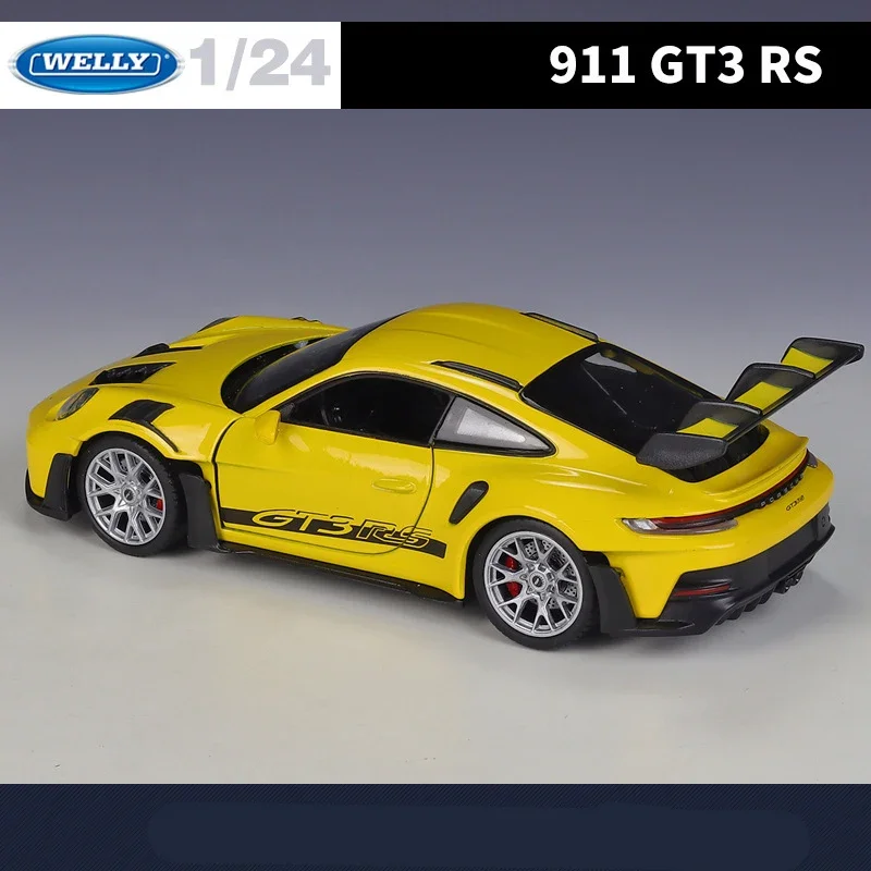 Welly 1:24 Porsche 911 GT3 RS Alloy Sports Car Model Diecast Metal Track Racing Vehicles Car Model Simulation Toy Gift